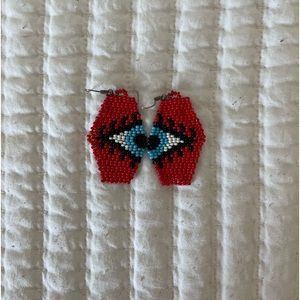 Beaded Evil Eye Earrings